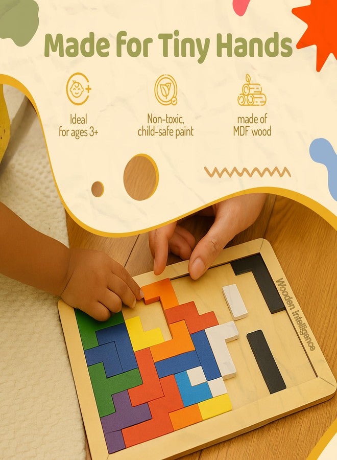 لعبة Busy Bubb - لعبة ألغاز خشبية للأطفال | لعبة ألغاز المكعبات الروسية | لعبة ألغاز ذكاء خشبية للأطفال - Image 4